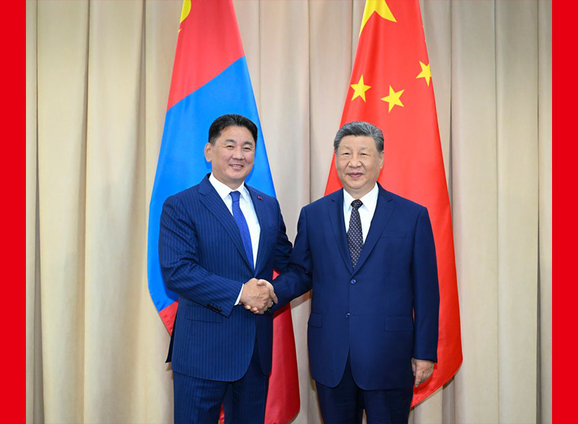 习近平会见蒙古国总统呼日勒苏赫