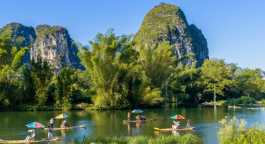 广西阳朔:秋游遇龙河